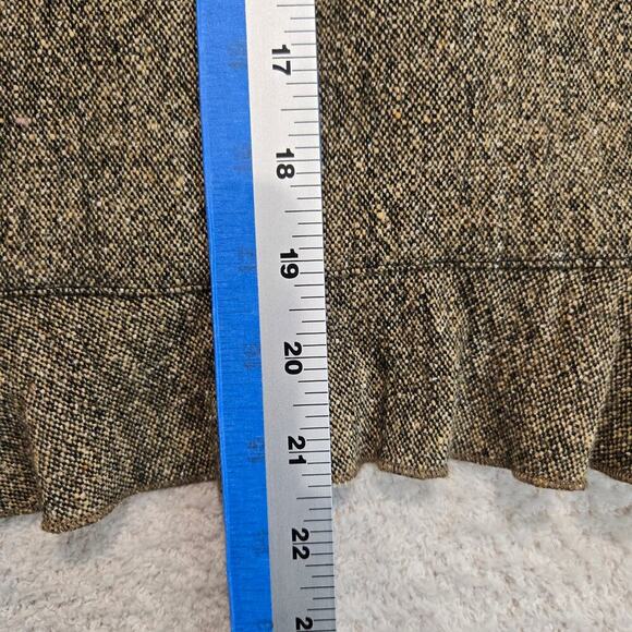 Club Monaco Brown Tweed Pencil Skirt Wool Silk Blend Sz 8 Dark Academia - Picture 5 of 12